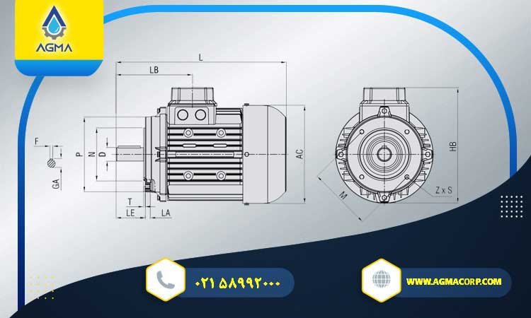 الکتروموتور-نیم-فلنج-الکتروژن